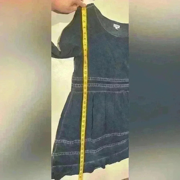 b-SHARP Chambray Blur Dress Size Medium - Picture 4 of 5